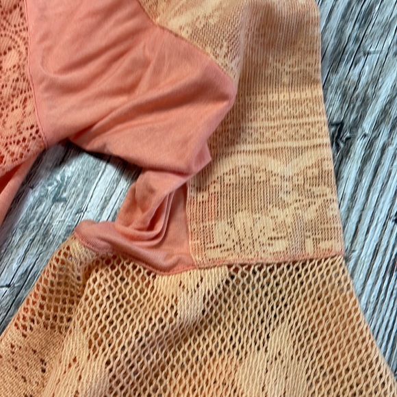 Young Threads anthropology coral lace netted belle sleeve top - Picture 11 of 11